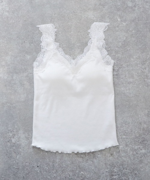 archives(アルシーヴ)の「レーステレコタンク(タンクトップ・レディース・ベージュ/ブラウン/グレイッシュベージュ/オフホワイト・MEDIUM)」の7枚目の写真