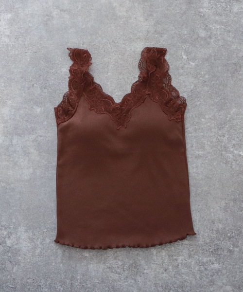 archives(アルシーヴ)の「レーステレコタンク(タンクトップ・レディース・ベージュ/ブラウン/グレイッシュベージュ/オフホワイト・MEDIUM)」の8枚目の写真