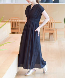 Ray BEAMS | Ray BEAMS / ピンタック ベルト フレア ワンピース(ワンピース)