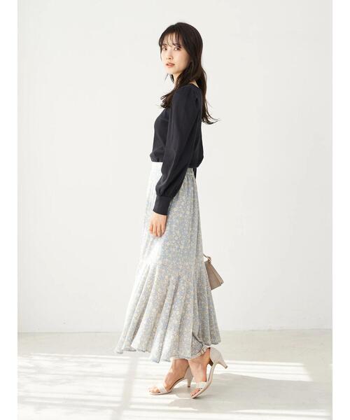 earth music&ecology（アースミュージックアンドエコロジー）の「チェーン柄リブパワーショルダープルオーバー ＊（Tシャツ/カットソー・レディース・オフホワイト/ピンクベージュ/ライトベージュ/ブラック・FREE）」の18枚目の写真