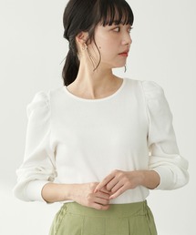 earth music&ecology | チェーン柄リブパワーショルダープルオーバー ＊(Tシャツ/カットソー)