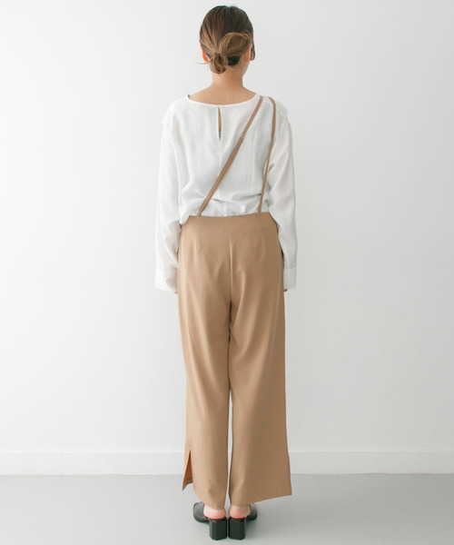 KBF+（ケービーエフプラス）の「KBF+　ワンショルオールインワン∴（つなぎ/オールインワン・レディース・ブラック/ベージュ・ONE）」の5枚目の写真