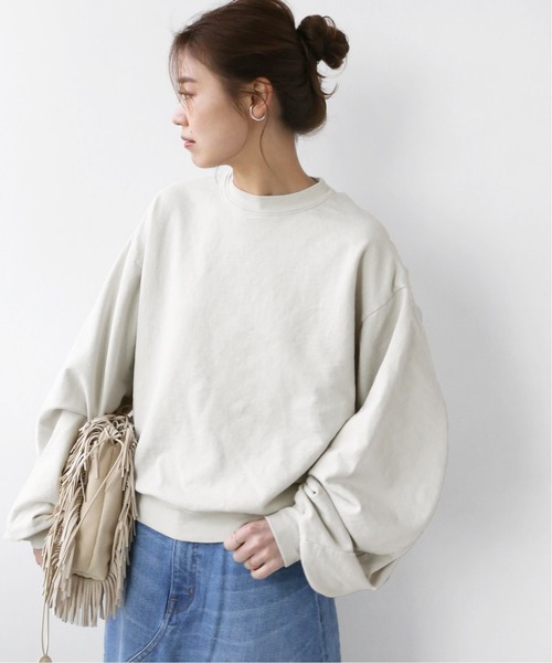 JOURNAL STANDARD relume（ジャーナルスタンダード　レリューム）の「【LA APPAREL 】*RELUME French Terry ドルマンプルオーバー◆（スウェット・レディース・ブラック系その他/ブルー系その他/ライトグレー/ホワイト系その他・FREE）」の4枚目の写真