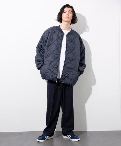 ROTHCO（ロスコ）の「ROTHCO/ロスコ DIAMOND QUILTED FLIGHT JACKET/ダイアモンド キルト フライト ジャケット（ミリタリージャケット・メンズ・ネイビー/ブラック・4/XXX-LARGE/XXXX-LARGE/MEDIUM/LARGE/XX-LARGE/X-LARGE）」の4枚目の写真