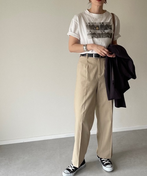 y/m by misato（イムバイミサト）の「リネンライクトラウザーパンツ（その他パンツ・レディース・ベージュ/オレンジ/アイボリー・FREE）」の19枚目の写真