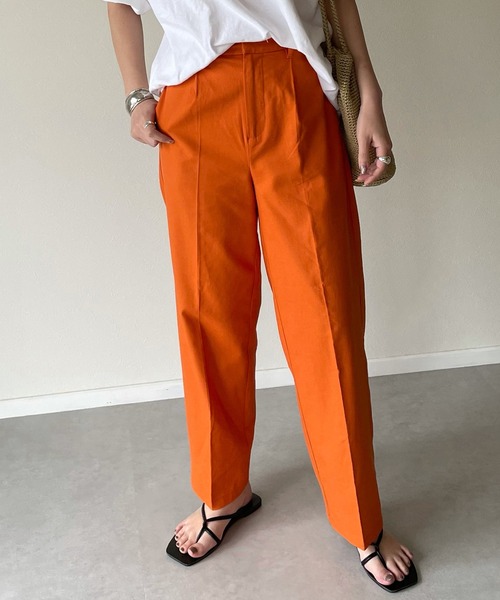 y/m by misato（イムバイミサト）の「リネンライクトラウザーパンツ（その他パンツ・レディース・ベージュ/オレンジ/アイボリー・FREE）」の18枚目の写真