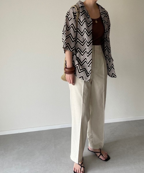 y/m by misato（イムバイミサト）の「リネンライクトラウザーパンツ（その他パンツ・レディース・ベージュ/オレンジ/アイボリー・FREE）」の20枚目の写真