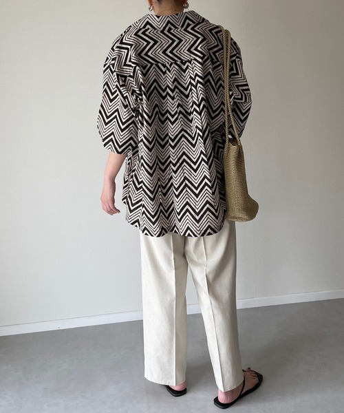 y/m by misato（イムバイミサト）の「リネンライクトラウザーパンツ（その他パンツ・レディース・ベージュ/オレンジ/アイボリー・FREE）」の9枚目の写真