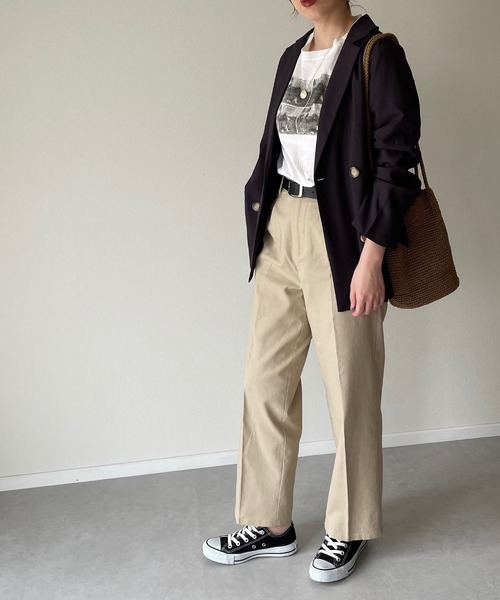 y/m by misato（イムバイミサト）の「リネンライクトラウザーパンツ（その他パンツ・レディース・ベージュ/オレンジ/アイボリー・FREE）」の5枚目の写真