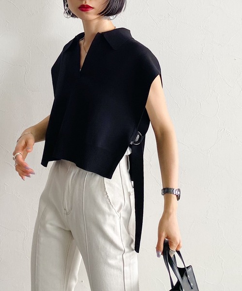PAGEBOY クロップドセーター ボーダー PAGEBOY｜ページボーイのトップス（ボーダー柄）通販 - ZOZOTOWN