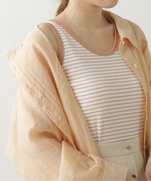 RAY CASSIN（レイカズン）の「ボーダーカラータンク（Tシャツ/カットソー・レディース・ライトグレー/ピンク/イエロー・FREE）」の4枚目の写真