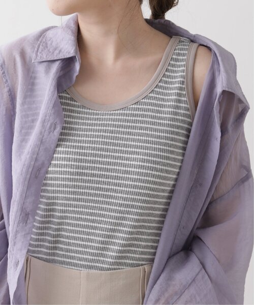 RAY CASSIN（レイカズン）の「ボーダーカラータンク（Tシャツ/カットソー・レディース・ライトグレー/ピンク/イエロー・FREE）」の7枚目の写真