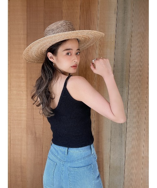 TRUNC（トランクエイティーエイト）の「Rough Waffle Camisole（キャミソール・レディース・アイボリー/ブラック/チャコールグレー・FREE）」の20枚目の写真