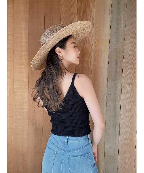 TRUNC（トランクエイティーエイト）の「Rough Waffle Camisole（キャミソール・レディース・アイボリー/ブラック/チャコールグレー・FREE）」の21枚目の写真