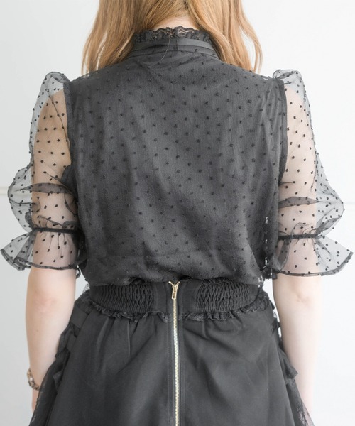 ROJITA（ロジータ）の「前立てラッフルシアードットブラウス（シャツ/ブラウス・レディース・ホワイト/ブラック/ピンク・FREE）」の17枚目の写真