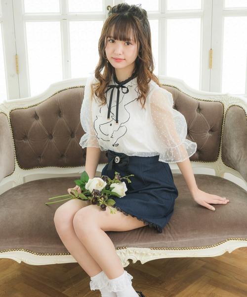 ROJITA（ロジータ）の「前立てラッフルシアードットブラウス（シャツ/ブラウス・レディース・ホワイト/ブラック/ピンク・FREE）」の16枚目の写真