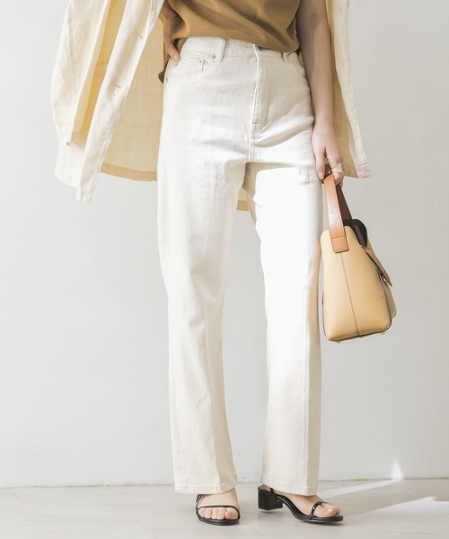 URBAN RESEARCH（アーバンリサーチ）の「ハイウエストストレートデニムパンツ（デニムパンツ・レディース・ライトブルー/インディゴブルー/アイボリー・38/36）」の6枚目の写真