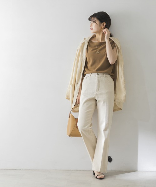 URBAN RESEARCH（アーバンリサーチ）の「ハイウエストストレートデニムパンツ（デニムパンツ・レディース・ライトブルー/インディゴブルー/アイボリー・38/36）」の8枚目の写真