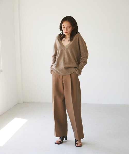 TODAYFUL（トゥデイフル）の「【TODAYFUL(トゥデイフル)】Vネックカシミヤニット 12120518（ニット/セーター・レディース・ブラウン/グレー・FREE）」の20枚目の写真