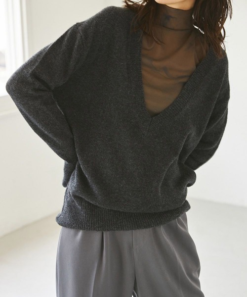 TODAYFUL（トゥデイフル）の「【TODAYFUL(トゥデイフル)】Vネックカシミヤニット 12120518（ニット/セーター・レディース・ブラウン/グレー・FREE）」の15枚目の写真