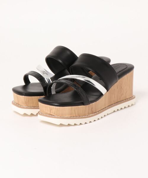 セール Realta レアルタ ウッドソール厚底太ベルトライン サンダル サンダル Realta レアルタ のファッション通販 Zozotown