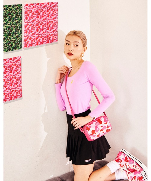 BABY MILOラガーシャツ M ピンクと黒のストライプ BABY MILO