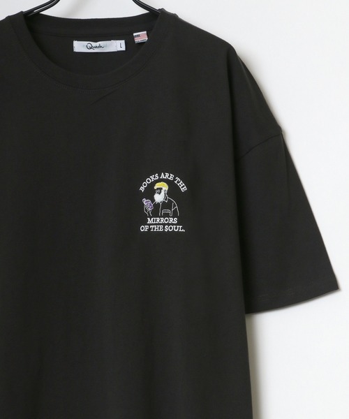 Lazar(ラザル)の「Uncle Beard ワンポイント サガラ 刺繍 USAコットン ビッグシルエット Tシャツ(Tシャツ/カットソー・メンズ・ホワイト/ブルー/グリーン/ライトグリーン/ホワイト系その他/スミクロ/ホワイト系その他2/ホワイト系その他3・M/L)」の6枚目の写真