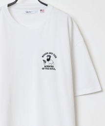 Lazar（ラザル）の「Uncle Beard  ワンポイント サガラ 刺繍 USAコットン ビッグシルエット Tシャツ（Tシャツ/カットソー・メンズ）」