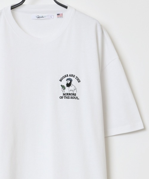 Lazar(ラザル)の「Uncle Beard ワンポイント サガラ 刺繍 USAコットン ビッグシルエット Tシャツ(Tシャツ/カットソー・メンズ・ホワイト/ブルー/グリーン/ライトグリーン/ホワイト系その他/スミクロ/ホワイト系その他2/ホワイト系その他3・M/L)」の1枚目の写真