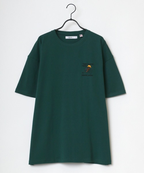 Lazar(ラザル)の「Uncle Beard ワンポイント サガラ 刺繍 USAコットン ビッグシルエット Tシャツ(Tシャツ/カットソー・メンズ・ホワイト/ブルー/グリーン/ライトグリーン/ホワイト系その他/スミクロ/ホワイト系その他2/ホワイト系その他3・M/L)」の14枚目の写真