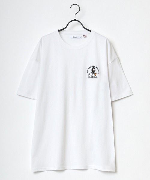 Lazar(ラザル)の「Uncle Beard ワンポイント サガラ 刺繍 USAコットン ビッグシルエット Tシャツ(Tシャツ/カットソー・メンズ・ホワイト/ブルー/グリーン/ライトグリーン/ホワイト系その他/スミクロ/ホワイト系その他2/ホワイト系その他3・M/L)」の11枚目の写真