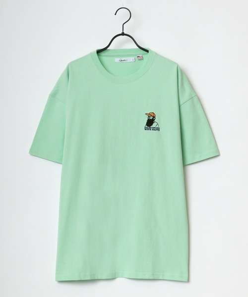 Lazar(ラザル)の「Uncle Beard ワンポイント サガラ 刺繍 USAコットン ビッグシルエット Tシャツ(Tシャツ/カットソー・メンズ・ホワイト/ブルー/グリーン/ライトグリーン/ホワイト系その他/スミクロ/ホワイト系その他2/ホワイト系その他3・M/L)」の18枚目の写真