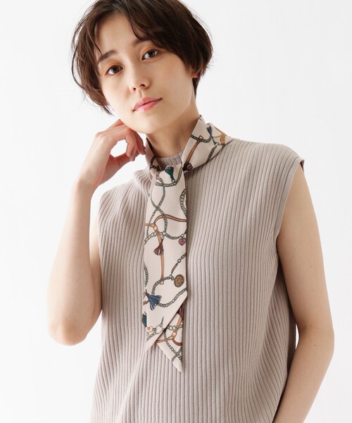 DRESKIP（ドレスキップ）の「◆【保冷剤付き】ひんやりスカーフ（バンダナ/スカーフ・レディース・ブラウン系1/ベージュ系/アイボリー系3/ベージュ系3/ネイビー系3・00）」の7枚目の写真