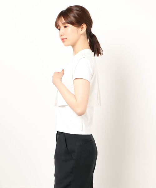 Kastane（カスタネ）の「コード刺繍フラップベスト（ベスト・レディース・ブラック/オフホワイト・FREE）」の4枚目の写真