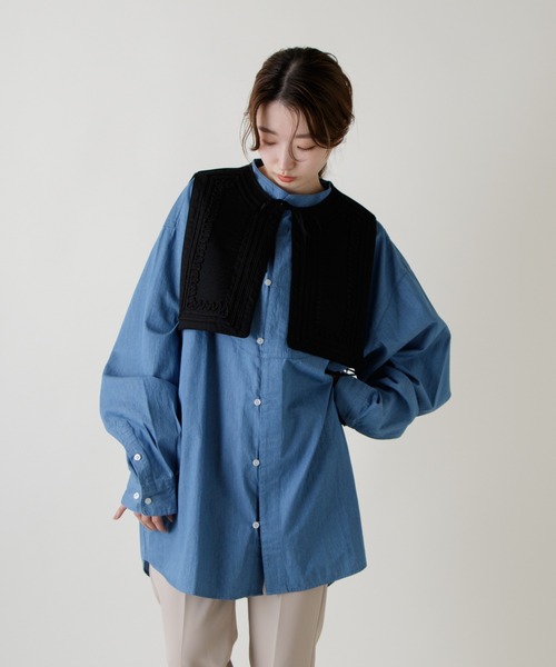 Kastane（カスタネ）の「コード刺繍フラップベスト（ベスト・レディース・ブラック/オフホワイト・FREE）」の10枚目の写真