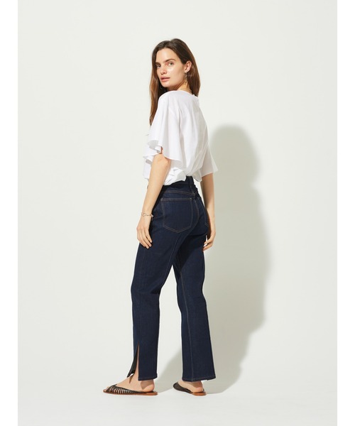 koe（コエ）の「サイドスリットフレアデニムパンツ*（デニムパンツ・レディース・ワンウォッシュ/ライトインディゴブルー・M/S/L）」の20枚目の写真