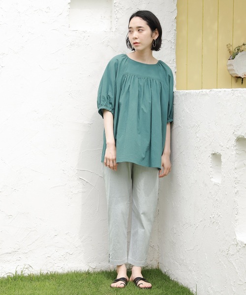 studio CLIP（スタディオクリップ）の「デザインカラーブラウス（シャツ/ブラウス・レディース・ホワイト/ピンク/グリーン/ラベンダー・FREE）」の12枚目の写真