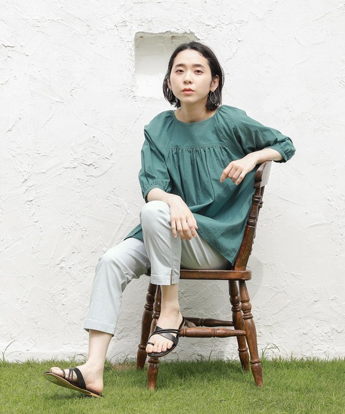 studio CLIP（スタディオクリップ）の「デザインカラーブラウス（シャツ/ブラウス・レディース・ホワイト/ピンク/グリーン/ラベンダー・FREE）」の16枚目の写真