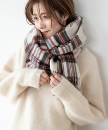 A part by | カシミヤWチェックストール　953289(ストール/ショール)