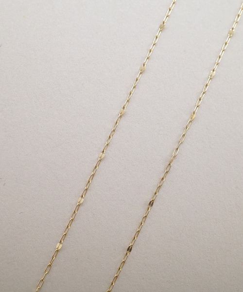 ISOLATION（アイソレーション）の「【ISOLATION / アイソレーション】K10YG Petal chain Necklace / ペタルチェーンネックレス（ネックレス・レディース・ゴールド・40cm）」の4枚目の写真