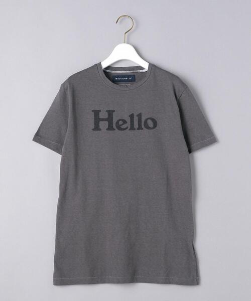 MADISON BLUE(マディソンブルー)の「<MADISON BLUE(マディソンブルー)>HELLO ロゴ Tシャツ 21AW ■■■(Tシャツ/カットソー・レディース・ホワイト/ダークグレー・1)」の6枚目の写真