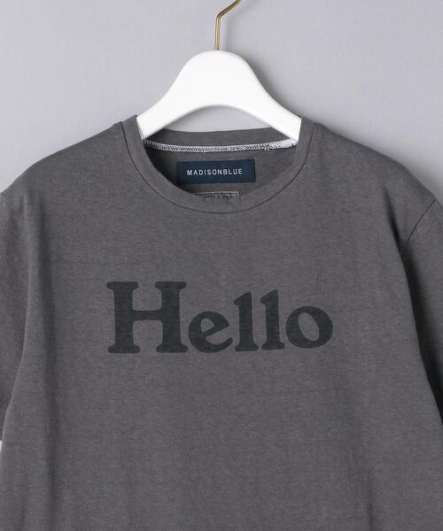 MADISON BLUE(マディソンブルー)の「<MADISON BLUE(マディソンブルー)>HELLO ロゴ Tシャツ 21AW ■■■(Tシャツ/カットソー・レディース・ホワイト/ダークグレー・1)」の13枚目の写真