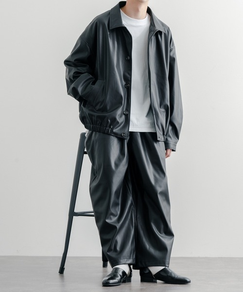 epnok(エプノック)の「シンセティックレザーショートブルゾン(ブルゾン・メンズ・ブラック・SMALL/MEDIUM/LARGE)」の10枚目の写真