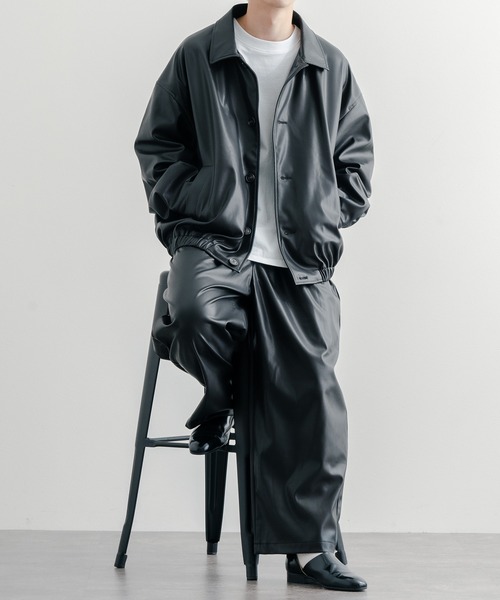 epnok(エプノック)の「シンセティックレザーショートブルゾン(ブルゾン・メンズ・ブラック・SMALL/MEDIUM/LARGE)」の11枚目の写真