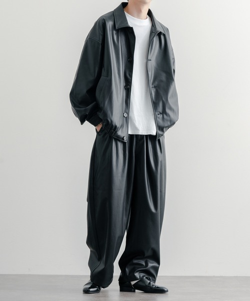 epnok(エプノック)の「シンセティックレザーショートブルゾン(ブルゾン・メンズ・ブラック・SMALL/MEDIUM/LARGE)」の13枚目の写真