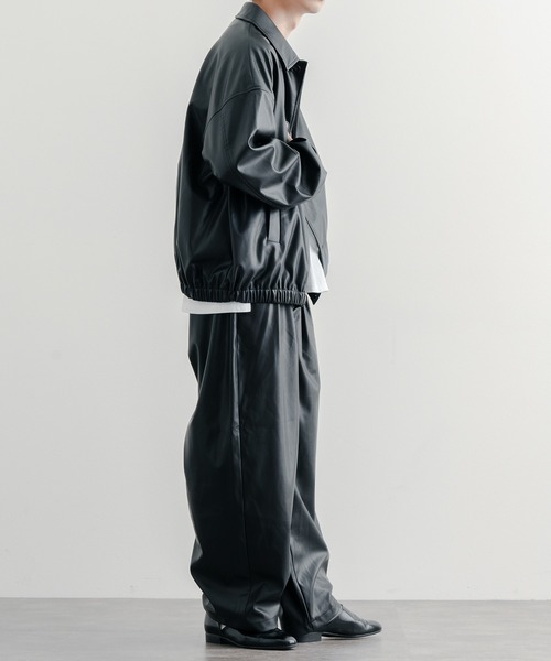 epnok(エプノック)の「シンセティックレザーショートブルゾン(ブルゾン・メンズ・ブラック・SMALL/MEDIUM/LARGE)」の14枚目の写真