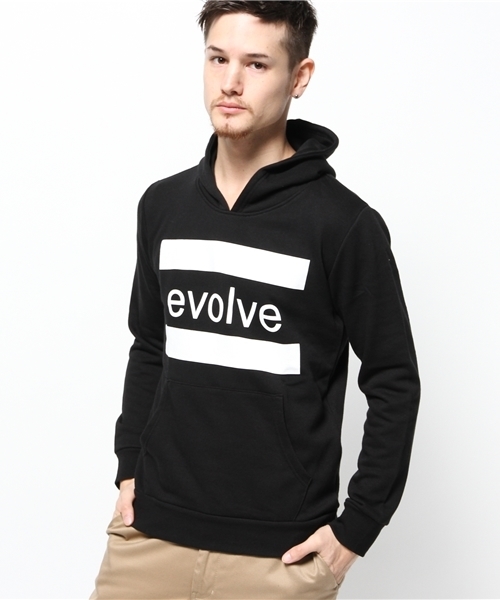 VENCEEXCHANGE（ヴァンスエクスチェンジ）の「ｳﾗｹevolveﾊﾟｰｶｰPO                （パーカー・メンズ・グレー/ブラック・SMALL/LARGE/MEDIUM）」の2枚目の写真