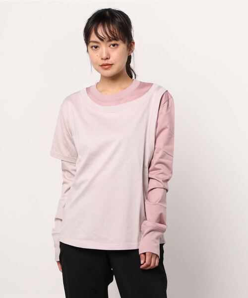 G.V.G.V.（ジーヴィージーヴィー）の「REDYING DOUBLE BODY L/S TEE（Tシャツ/カットソー・レディース・ライトパープル/ワイン・ONE SIZE）」の6枚目の写真
