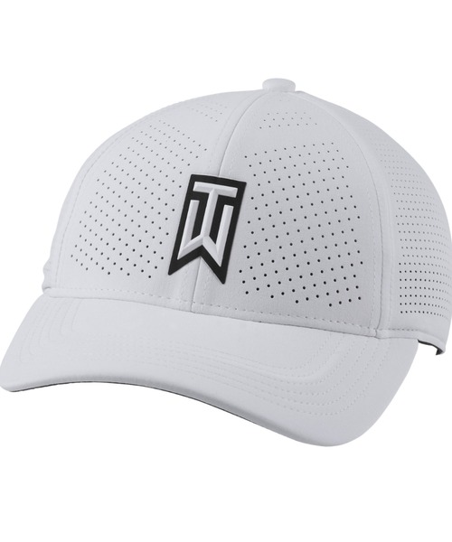 NIKE(ナイキ)の「ナイキ エアロビル タイガー ウッズ ヘリテージ86 パーフォレーテッド ゴルフキャップ(キャップ・メンズ・ホワイト/ブラック・S/M/M/L/L/XL)」の1枚目の写真