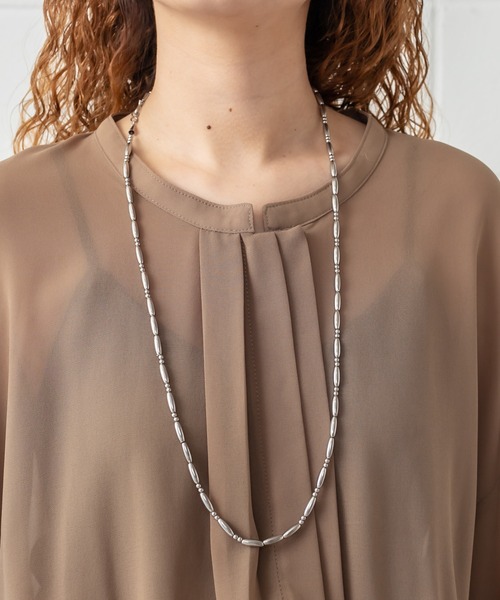 mystic（ミスティック）の「ジョーゼットプリーツチュニック（シャツ/ブラウス・レディース・チャコールグレー/オフホワイト/キャメル・FREE）」の10枚目の写真